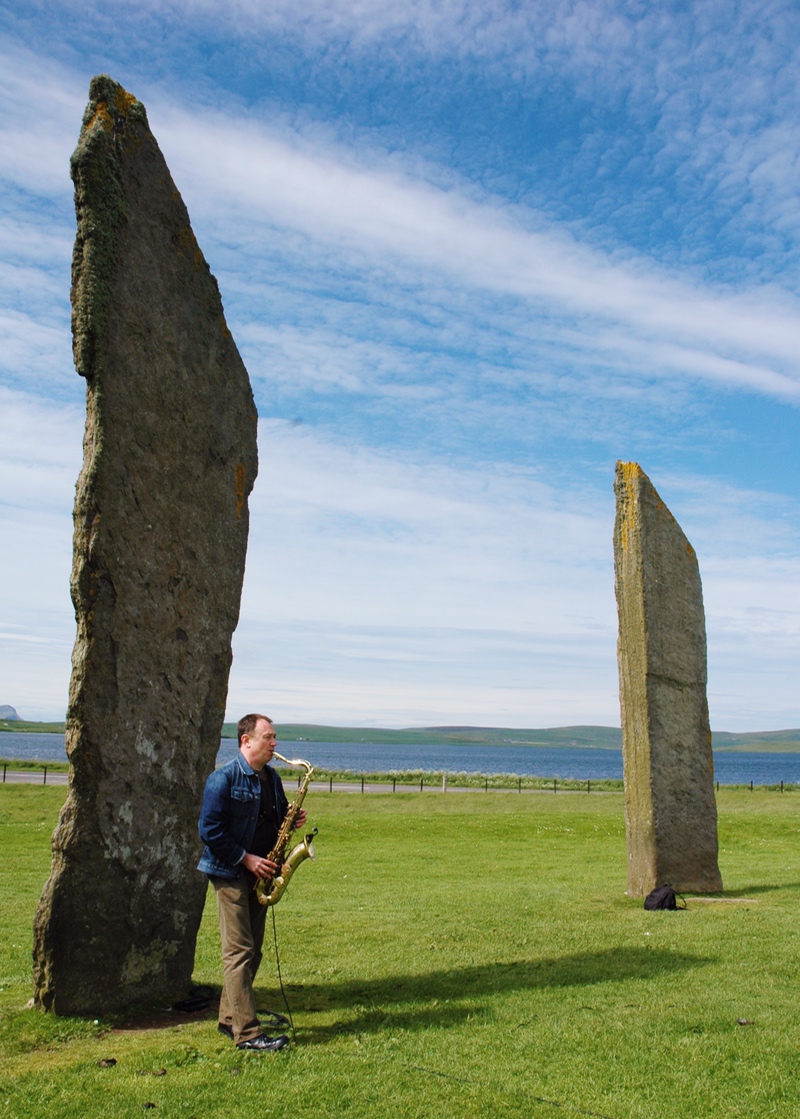 John Butcher at the Standing Stones of Stenness